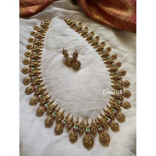 Kundan Jadau Gold alike Lakshmi with Lakshmi coin Neckpiece