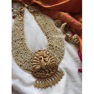 Lakshmi leaf droplet temple neckpiece