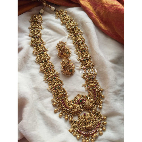 Lakshmi guttapusalu like dual beads neckpiece 