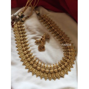 Lakshmi coin with Lakshmi Midlenght neckpiece 