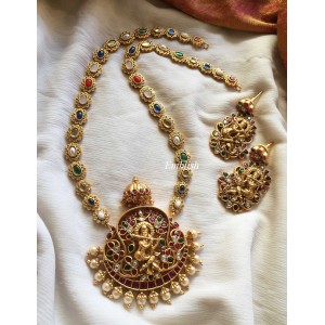 Navrathna Krishna kemp pendant neckpiece 