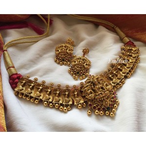 Lakshmi with dancing doll thread neckpiece 