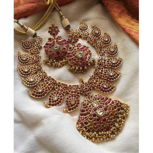 Mango kemp gold beads neckpiece 