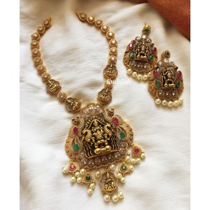 Antique Lakshmi with Double Peacock Neckpiece