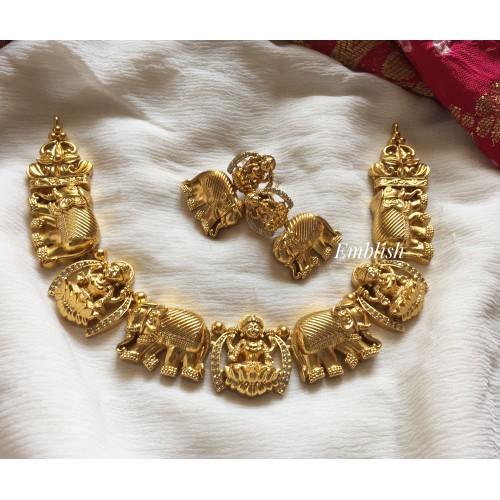 AD Lakshmi with Haathi Neckpiece 