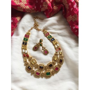 Navarathna Ad Double Layer Neckpiece