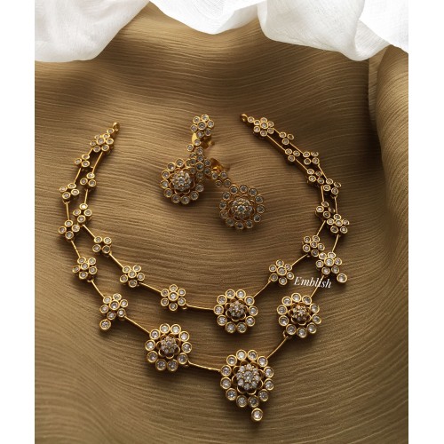 AD Flower Double Layer Neckpiece