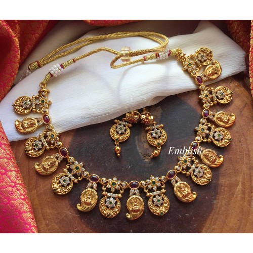 Mango Lakshmi coin short neckpiece