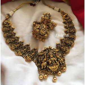Antique LAKSHMI grand bridal short neckpiece 