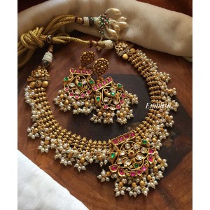 Dual beads royal neckpiece 