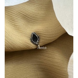 German Silver Big Thilak Nose Pin