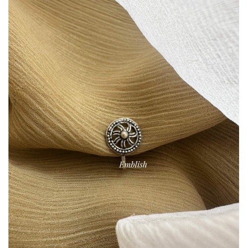 German silver swrill Nose Pin