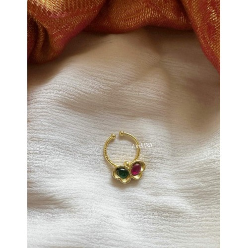 Kundan Jadau Butterfly Septum Nose Pin