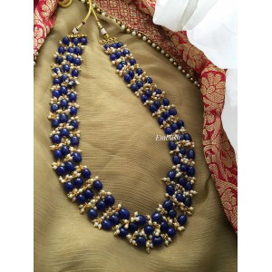 Beads Layer Neckpiece - Royal Blue.