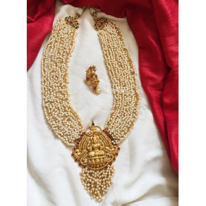 Pearl layer matt finish Lakshmi neckpiece 