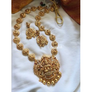  Ad gold alike Lakshmi Peacock Midlenght neckpiece