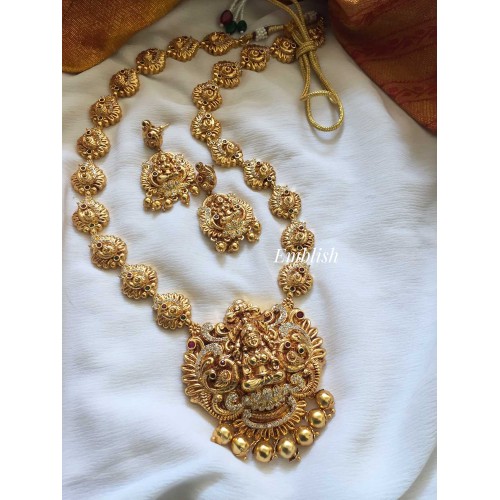  Ad gold alike Lakshmi Peacock Midlenght neckpiece