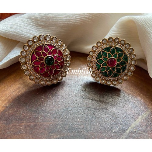 Kundan Jadau Flower Rings 