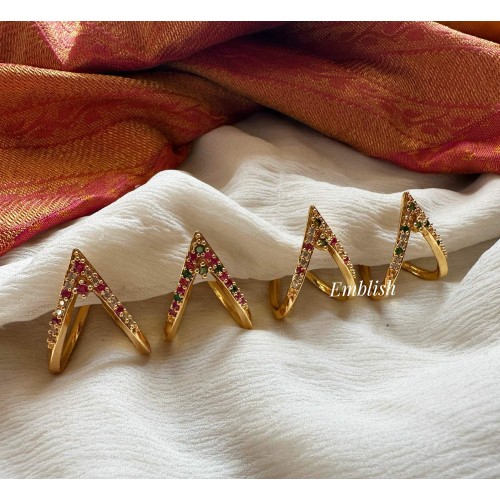 Fancy Ad V shape Finger Ring