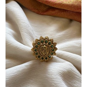 Antique Ganesha Kemp Finger Ring