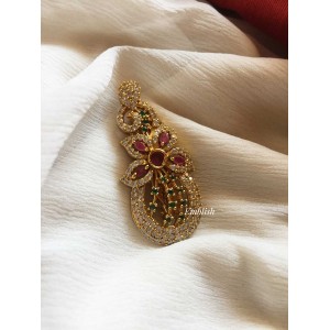 AD Stone Flower Saree Pin