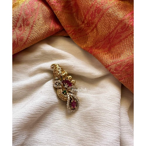 Flower Mango Saree Pin