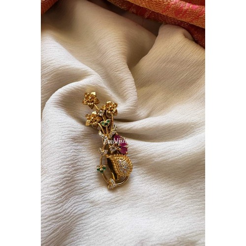 Mango Triple Flower Saree Pin