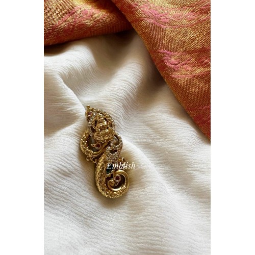 Lakshmi Double Peacock Saree Pin