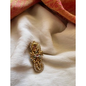 Peacock Flower Saree Pin