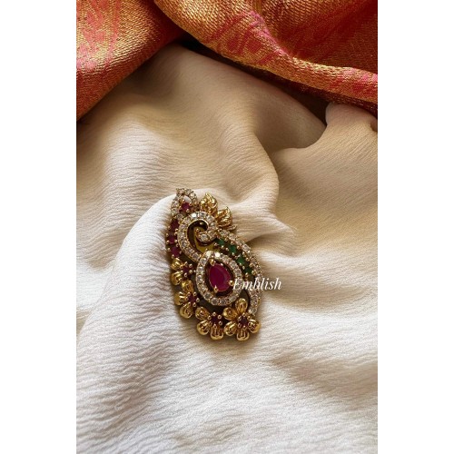 Fancy AD Stones Flower Saree Pin