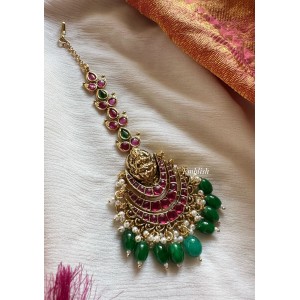 Kemp Royal Lakshmi Tikka - Green Beads