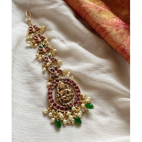 Kemp Lakshmi Chakra Lotus Tikka - Green Beads