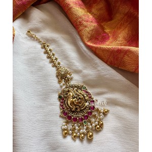 Kemp Annam Flower Tikka - Gold Beads.