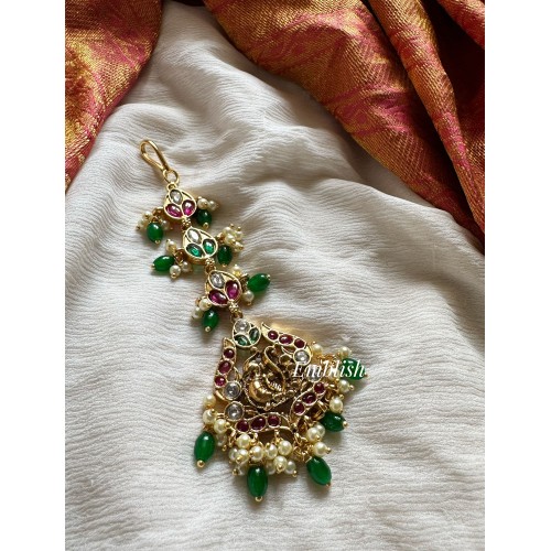 Kemp Annam Peacock Tikka - Green Beads