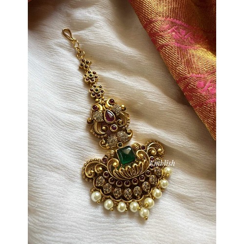 AD Double Peacock Flower Kemp Tikka 