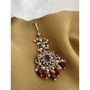Victorian Flower Double Hathi Tikka - Red