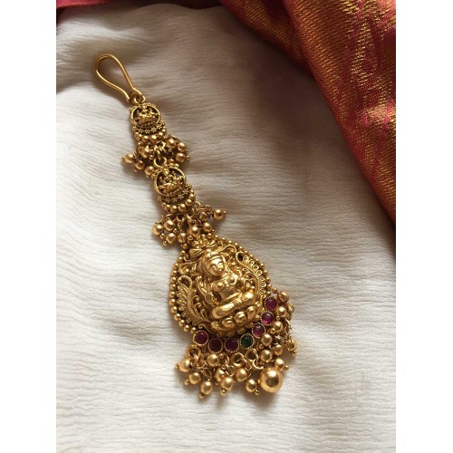 Antique Lakshmi with Gold drops Tikka