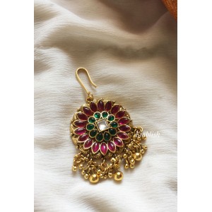 Kemp Flower Leaf Intricate Tikka 1 - Gold Beads