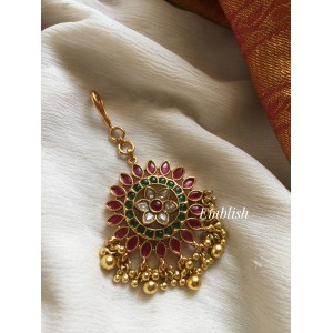 Kemp Flower leaf Intricate Tikka - Gold Beads