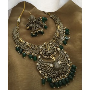 Grand Royal Peacock Lakshmi Victorian Neckpiece.