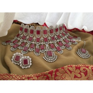 Kiara Advani Grand Bridal Ad High Neck Choker - Red