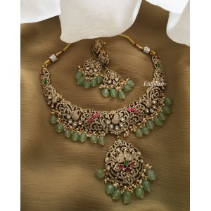 Victorian Kundan Jadau Double Peacock Neckpiece