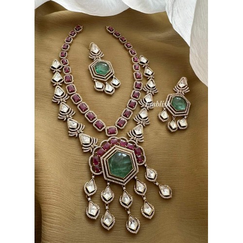 Royal Victorian Designer Pendant Double Layer Neckpiece