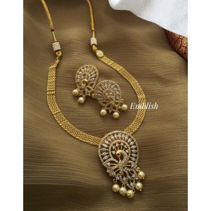 CZ Peacock set gold plating with earrings
