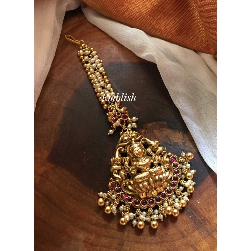 Antique Lakshmi with dual beads Haathi Tikka