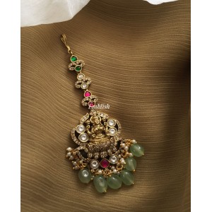 Victorian Lakshmi with Pastel Green Bead Tikka