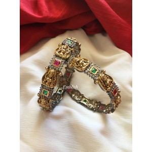 Lakshmi Victorian Bangle - Red with Green.