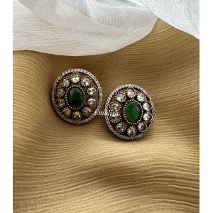 Victorian Flower Stud 1 - Green