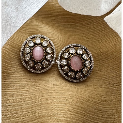 Victorian Flower Stud 1 - Pastel Pink