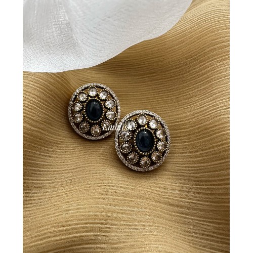 Victorian Flower Stud - Blue